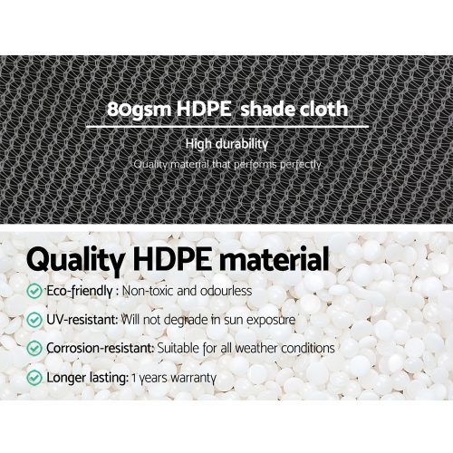 30% UV Shade Cloth Shadecloth Sail Garden Mesh Roll Outdoor – 3.66×30 m, White