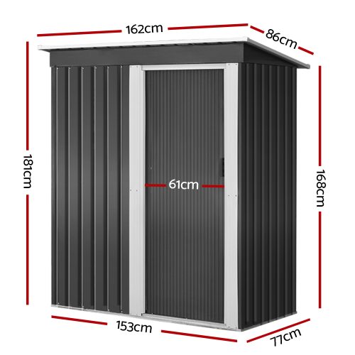 Garden Shed Outdoor Storage Sheds Tool Workshop – 1.64×0.86 m, Without Base