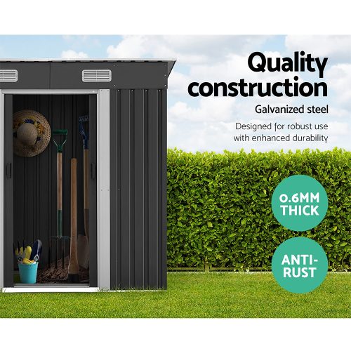 Garden Shed Outdoor Storage Sheds Tool Workshop – 1.94×1.21 m, Without Base
