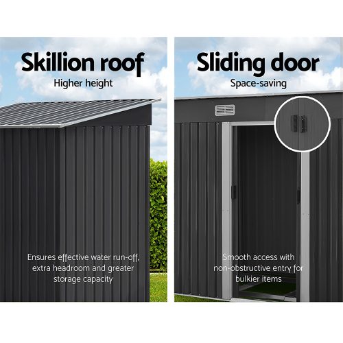 Garden Shed Outdoor Storage Sheds Tool Workshop – 1.94×1.21 m, Without Base