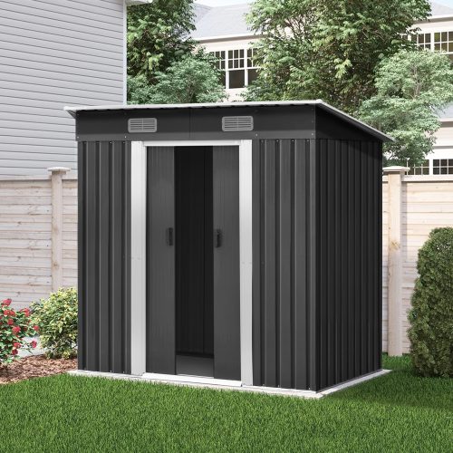 Garden Shed Outdoor Storage Sheds Tool Workshop – 1.94×1.21 m, Without Base