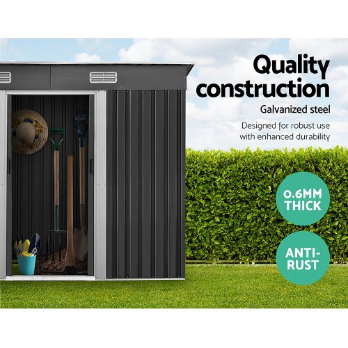 Garden Shed Outdoor Storage Sheds Tool Workshop – 2.38×1.31 m, Without Base