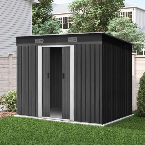 Garden Shed Outdoor Storage Sheds Tool Workshop – 2.38×1.31 m, Without Base