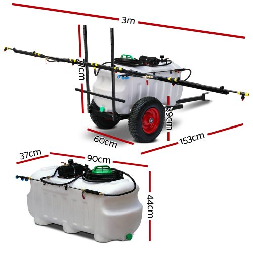 100L Weed Sprayer – BOOM Size 3 m + With Trailer