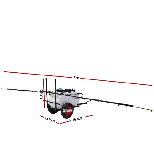 100L Weed Sprayer – BOOM Size 5 m + With Trailer