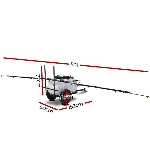 100L Weed Sprayer – BOOM Size 5 m + With Trailer