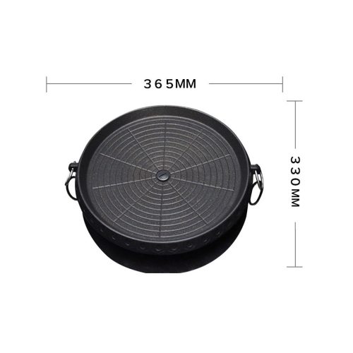 Portable Korean BBQ Butane Gas Stove Stone Grill Plate Non Stick Coated Round – 2