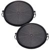 Portable Korean BBQ Butane Gas Stove Stone Grill Plate Non Stick Coated Round – 2