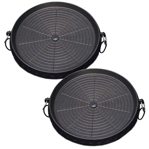 Portable Korean BBQ Butane Gas Stove Stone Grill Plate Non Stick Coated Round – 2