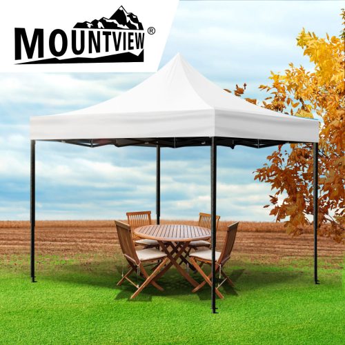 Gazebo Tent 3×3 Outdoor Marquee Gazebos Camping Canopy Wedding – Silver