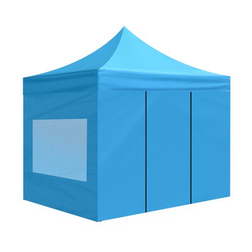 Gazebo Tent 3×3 Marquee Gazebos Outdoor Camping Canopy Mesh Side Wall – Blue