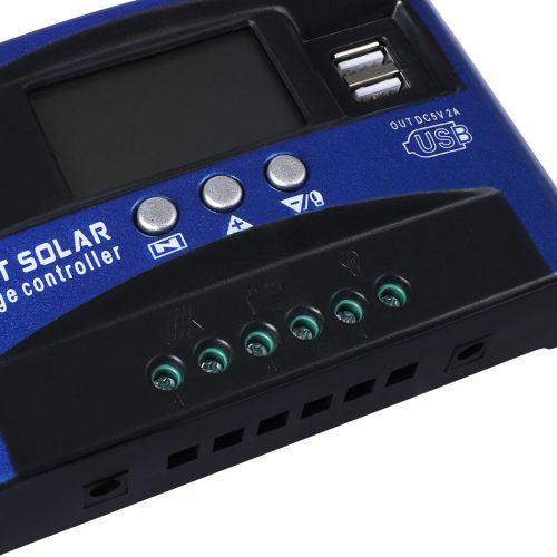 Solar Panel Charge Controller 12V 24V Regulator Auto Dual USB Mppt Battery – 100A