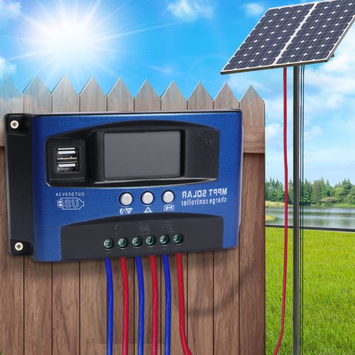 Solar Panel Charge Controller 12V 24V Regulator Auto Dual USB Mppt Battery – 100A