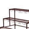 Plant Stand 3 Tier Rectangle Metal Flower Pot Planter Corner Shelf