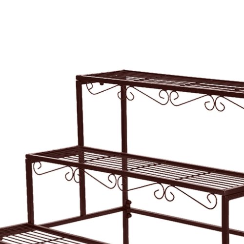 Plant Stand 3 Tier Rectangle Metal Flower Pot Planter Corner Shelf