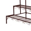 Plant Stand 3 Tier Rectangle Metal Flower Pot Planter Corner Shelf