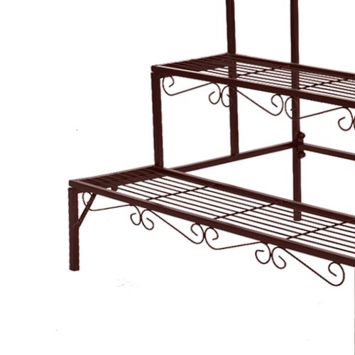 Plant Stand 3 Tier Rectangle Metal Flower Pot Planter Corner Shelf