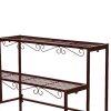 Plant Stand 3 Tier Rectangle Metal Flower Pot Planter Corner Shelf
