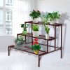 Plant Stand 3 Tier Rectangle Metal Flower Pot Planter Corner Shelf