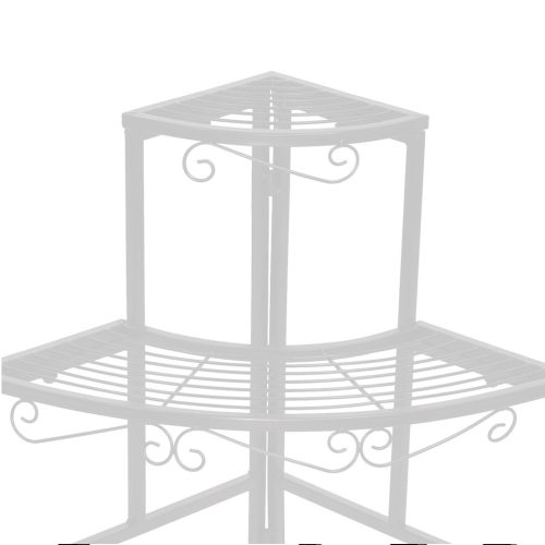 Outdoor Indoor Pot Plant Stand Garden Metal 3 Tier Planter Corner Shelf