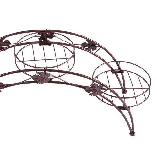 Plant Stand Outdoor Indoor Metal Flower Pots Rack Corner Planter Shelf