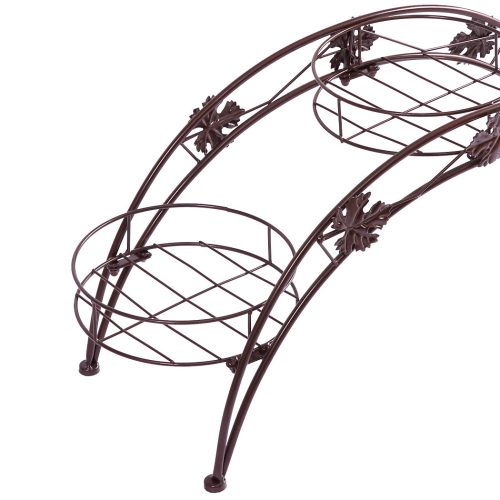Plant Stand Outdoor Indoor Metal Flower Pots Rack Corner Planter Shelf