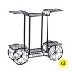 Plant Stand Outdoor Indoor Metal Flower Pots Rack Corner Planter Shelf
