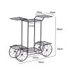 Plant Stand Outdoor Indoor Metal Flower Pots Rack Corner Planter Shelf
