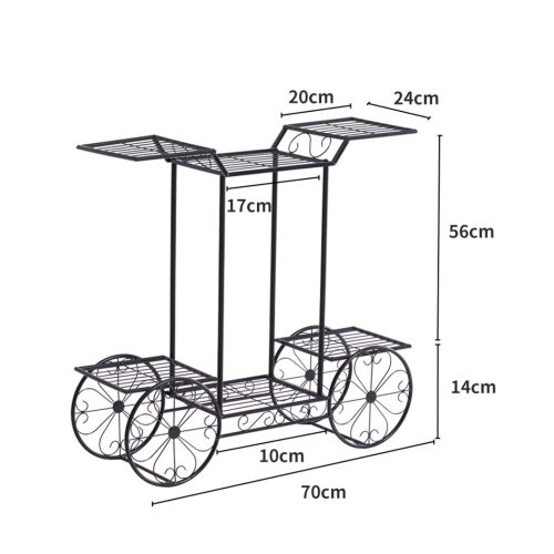 Plant Stand Outdoor Indoor Metal Flower Pots Rack Corner Planter Shelf