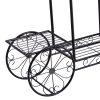 Plant Stand Outdoor Indoor Metal Flower Pots Rack Corner Planter Shelf