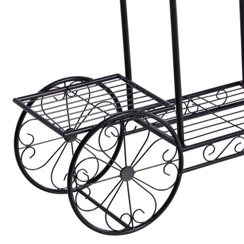 Plant Stand Outdoor Indoor Metal Flower Pots Rack Corner Planter Shelf