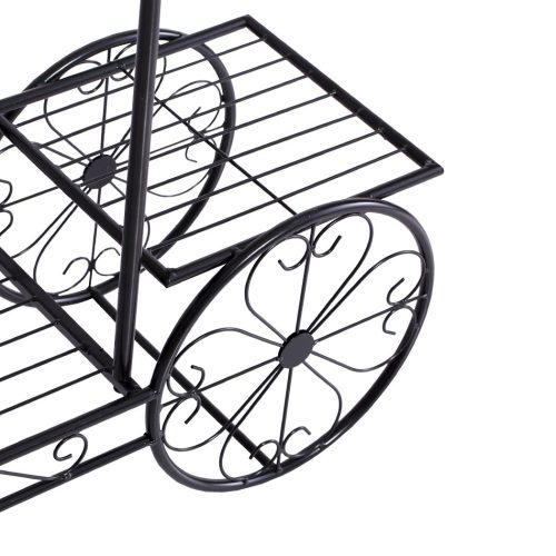 Plant Stand Outdoor Indoor Metal Flower Pots Rack Corner Planter Shelf