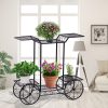 Plant Stand Outdoor Indoor Metal Flower Pots Rack Corner Planter Shelf
