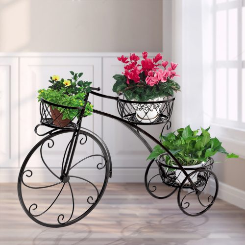 Plant Stand Outdoor Indoor Metal Flower Pots Rack Corner Planter Shelf