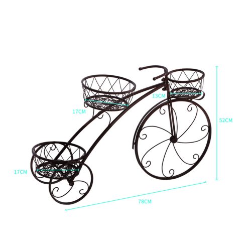 Plant Stand Outdoor Indoor Metal Flower Pots Rack Corner Planter Shelf