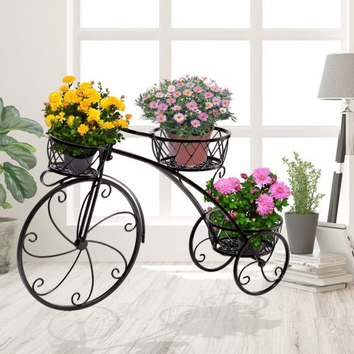 Plant Stand Outdoor Indoor Metal Flower Pots Rack Corner Planter Shelf