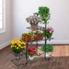 Outdoor Indoor Plant Stand Metal Flower Pot Garden Corner Shelf Stands – Bronze