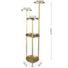 Plant Stand Outdoor Indoor Flower Pots Rack Garden Shelf – 28 x 28 x 120 cm, Gold