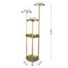 Plant Stand Outdoor Indoor Flower Pots Rack Garden Shelf – 28 x 28 x 100 cm, Gold