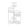 6 Tier Plant Stand Swivel Outdoor Indoor Metal Stands Flower Shelf Rack Garden – White