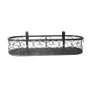 Plant Holder Plant Stand Hanging Flower Pot Basket Garden Wall Rack Shelf Oval – Black