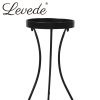 Plant Stand 2 Tiers Outdoor Indoor Metal Flower Pots Rack Garden Shelf – 30 x 30 x 70 cm, Black