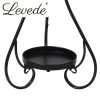 Plant Stand 2 Tiers Outdoor Indoor Metal Flower Pots Rack Garden Shelf – 30 x 30 x 70 cm, Black