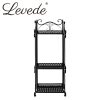 Plant Stand Outdoor Indoor Metal Flower Pots Rack Garden Shelf – 33 x 20 x 70 cm, Black