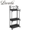 Plant Stand Outdoor Indoor Metal Flower Pots Rack Garden Shelf – 33 x 20 x 70 cm, Black