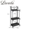 Plant Stand Outdoor Indoor Metal Flower Pots Rack Garden Shelf – 33 x 20 x 70 cm, Black