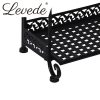 Plant Stand Outdoor Indoor Metal Flower Pots Rack Garden Shelf – 33 x 20 x 70 cm, Black
