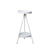Plant Stand 2 Tiers Outdoor Indoor Metal Flower Pots Rack Garden – 25 x 25 x 55 cm, White