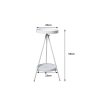 Plant Stand 2 Tiers Outdoor Indoor Metal Flower Pots Rack Garden – 25 x 25 x 55 cm, White