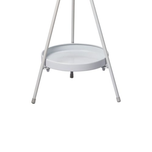 Plant Stand 2 Tiers Outdoor Indoor Metal Flower Pots Rack Garden – 25 x 25 x 55 cm, White